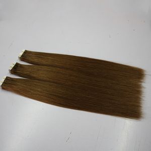 China hotsale 14-20 inch Braziliaanse maagdelijke huid inslaghaarverlenging 200 g pu in uitbreidingen rechte natuurlijke kleurentape in h