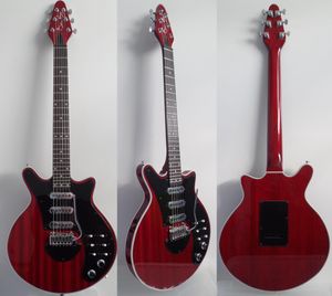 China Made OEM Brian May Wine Red Electric Guitar 3 Pickups individuales Burns Tremolo Bridge 24 trastes 6 Switch Chrome Hardware