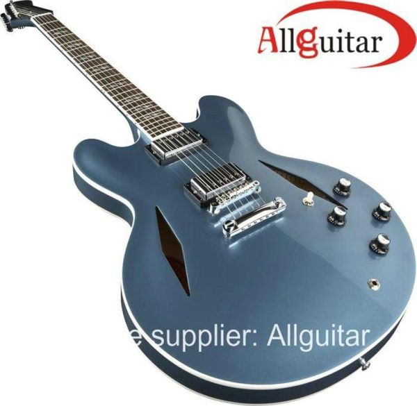 Guitarra de cuerpo semi hueco de China Dave Grohl Jazz Metal Blue1494896