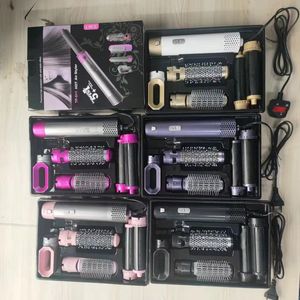 5-in-1 Electric Hair Styler with Negative Ion Technology, Ceramic Rotating Air Brush for Straightening and Curling - China Plug