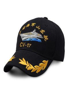 China's eerste vliegdekschip 2021-17 Shandong Ship Baseball Cap Autonomous Design R Militaire creatieve serie Wide Brim Hats1960143