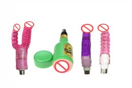 China sex machine accessoires met 4 stks bijlagen dubbele dildo2pcs anale dildomale bier masturbatie cup 3775cmsex Toys1674960