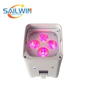 China Stage Light 4x18W 6in1 RGBAW UV Lithium Batterij Operated Draadloze App Mobile Mini DJ LEIDENE PAR LICHT VOOR EVENT PARTY CLUB