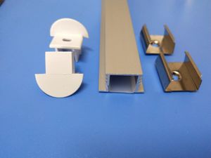 Perfil de aluminio del canal de difusión de la luz de la cinta LED del proveedor de China con los clips de la cubierta y de las tapas finales