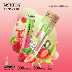 Chine Tastefog Crystal Puffs 800 Vape jetable Cigarette électrique jetable Usine de vente en gros OEM avec lampes de poche LED 10 saveurs Livraison gratuite