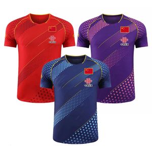 China Team Table Tennis Jerseys for Hommes Mâle Femme Kid Ping Pong Jersey Boy Table Tennis Shirt Tennis Kit Soccer Vêtements 240402