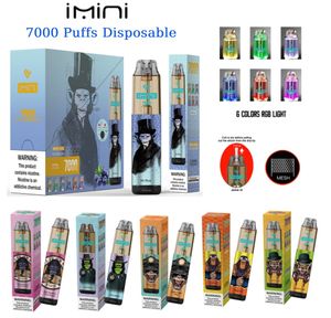 Chine Top 1 Tornado 7000 Puffs Dispostable E Cigarettes 0,9 ohm Mesh Coil 15 ml Pod Batterie Randage électronique Rand Rand 9K 12K 0% 2% 3% 5%