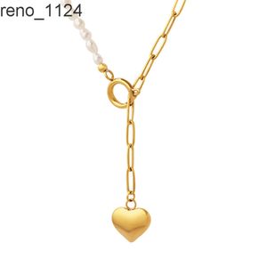 China, venta al por mayor, precio barato, joyería para mujer, acero de titanio, elegante personalidad, colgante de amor, collar chapado en oro para mujer