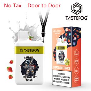 China Barras de vaporizador personalizadas por China Vaporizador desechable Vape Pen Amazon Precio Tastefog Astro 7000 Puff E Cigarrillo Envío gratis Jugo de vapes baratos