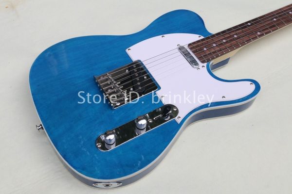 Chine vente en gros usine personnalisé sparkle bule guitare métallique 6 cordes guitare électrique TL