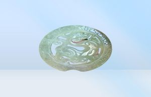 China xiu jade steen gesneden fu foo hond leeuw amuletten Longevity Luck Jade Pendant9449164