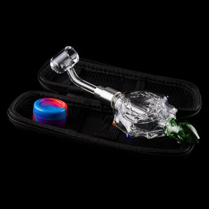 ChinaFairPrice CSYC NC031 Rookpijptas Set 510 Titanium Quartz Ceramische tips Quartz Banger Nail 45/90 graden Dabber Tool Silicium Jar Turtle Style Dab Rig Glass Bong