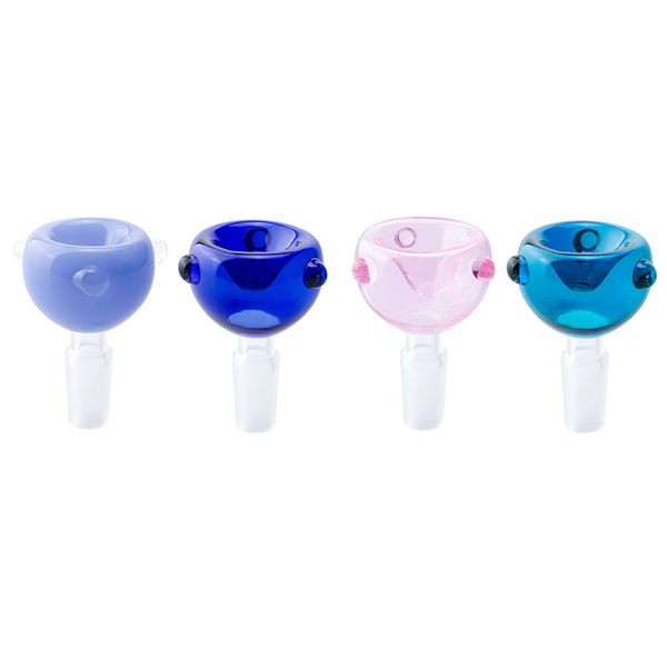 Chinafairprice G017 Pipes à fumer colorées bols à dôme 14mm / 18mm mâle femelle bol en verre tabac Dab Rig verre eau bong outil