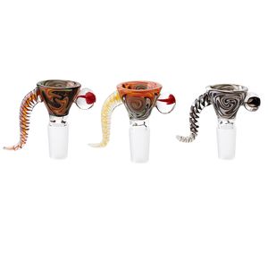 Chinafairprice G071 Pijp Glazen Bong Kom Pruik Wag Dot Big Ox Hoorn Handvat Glazen Kommen 14mm 19mm Mannelijke Dab Rig Bubbler Bongs Dab Gereedschap Roken Accessoires