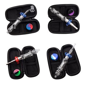 ChinaFairPrice NC018 Glazen waterpijptas Set 10 mm 14 mm Ceramische punt Quartz Banger Nail Clip Luchtgat Recycle Dab Rig Rookpijpen Dabber Tool Siliconen Jar