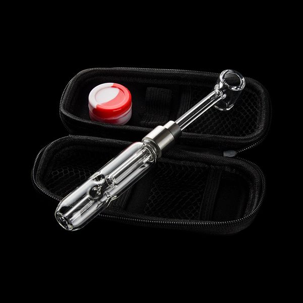 Chinafairprice NC023 Smoking Pipe Glass Bangs Bags Sac 510 Quartz Banger Nails 45/90 degrés en céramique Titane Nail Dabber Tool Silicon Jar Dab Bong Water Water Bubbler