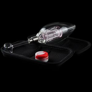 ChinaFairPrice NC042 Rookpijp Bubbler Bong Bag Set 510 Quartz Banger Nail 45/90 graden Titanium Ceramic Tip Dabber Tool Silicium Jar OD 63 mm arm Tree Perc Glass Bong