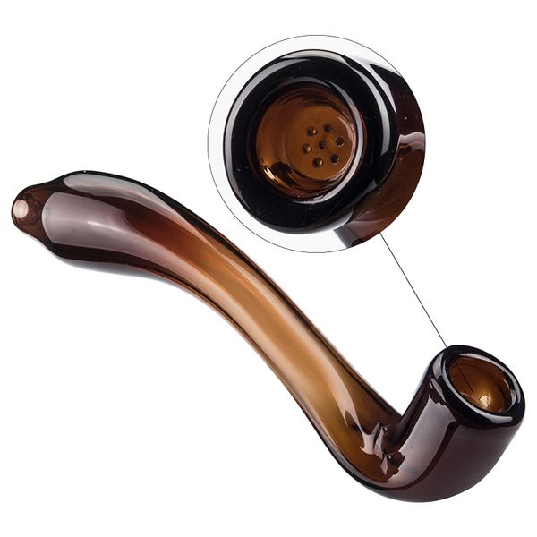 Chinafairprice Y273 Dab Rig Pipes à fumer environ 6,3 pouces Bol à tabac multi-trous coloré Style classique Cuillère Pipe en verre Pipes à main