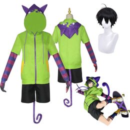 Chinen Miya Cosplay Anime SK8 l'infini Cosplay Costume uniforme tenue de Sport à capuche queue gants perruque Halloween fête Costumescosplay
