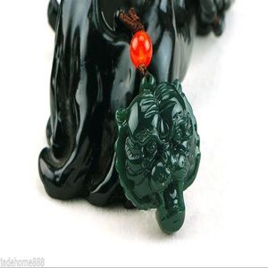 Chinese 100% natuurlijke nefriet Tian Jade Tijgerkop Lucky Jade hanger necklace277t