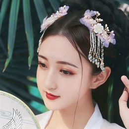 Pince à cheveux chinoise ancienne en forme de papillon, accessoires de fleurs, décoration de princesse, produits de Cosplay pour filles, enfants 2881