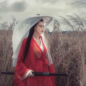 Chinese Oude Vintage Cap Vrouwen Hanfu Hoed Met Lange Sluier Douli Hoed Cosplay Prop Hanfu Emmer Hoeden Wit Rood zwart Voor Vrouwen