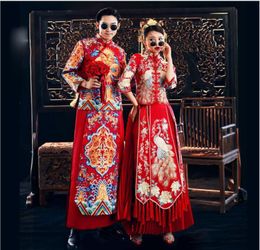 Chinese Oude Trouwjurk Stalknecht Traditionele Chinese Trouwjurk Mannen Bruidegom Toast Gewaad Tang Draak Costume8160671