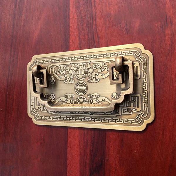 Manija de cajón simple de antigüedad china, perilla de puerta de muebles, herrajes para armario clásico, armario de zapatos, cono vintage pull227a