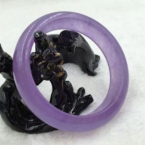 Bracelet chinois en pierres précieuses de Jade violet, belle lavande naturelle, 64MM265z