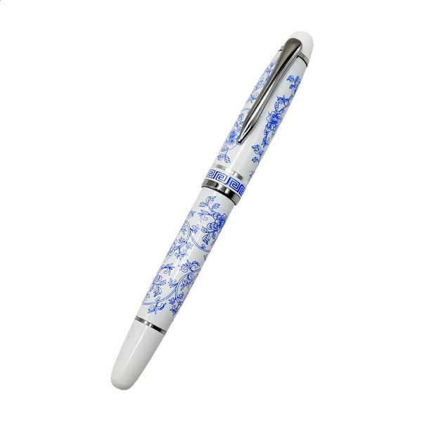 Modèle de porcelaine bleu et blanc chinois Medium Fountain PAPENERATION DE PAPELERIE DE BUREAU ÉCOLE ÉCOLE INK 240425