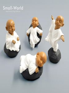 Bouddhisme chinois Mini moines Bonesaï Figurine Décoration miniature Fairy Garden People Bouddha Statue Kawaii Resin Craft Home Car2084408