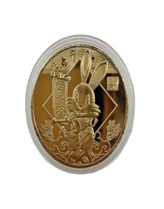 Pièces de monnaie chinoises Feng Shui nouvel an 2023 lapin, pièces de Collection, médaille, symbole lapin, Souvenir, cadeau 3993600