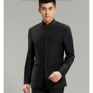 Veste de costume à col chinois pour hommes nouveau col Mandarin Slim Fit Blazers hommes vestes de mariage de haute qualité custom12791