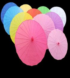 Parapluie de couleur chinoise, blanc et rose, Parasol de danse traditionnelle chinoise, accessoires de mariage en soie japonaise, 6257248