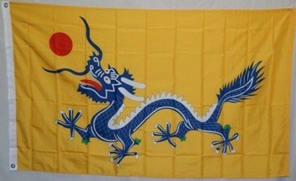 Dragon chinois drapeau 90x150 cm 3x5FT impression polyester intérieur extérieur décoration drapeau avec œillets en laiton livraison gratuite