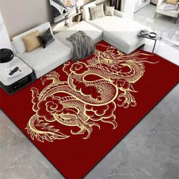 Tapis de yoga de tapis personnalisé d'impression HD de dragon chinois pour tapis de décoration de tapis de sol de salle de bain pour tapis de salon pour chambre à coucher HKD230901