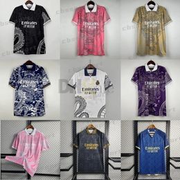 Chinois Dragon Pink Football Shirt Top Thaïlande Bellingham Vini Jr Soccer Jerseys Tchouameni Hot Vente 2023/2024 Real Madrids Camavinga Alaba Rodrygo Men Kit Uniforme