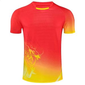 Chemises de tennis dragon chinois hommes femmes enfants t-shirts de badminton pour garçons chemise de tennis de table filles maillots de ping-pong badminton 240306