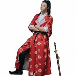 Drame chinois Dynastie Tang col rond Lg Robe Costumes de danse folklorique chinoise traditionnelle Costume de spectacle Hanfu quotidien pour hommes et femmes P2Ng #
