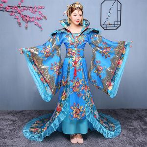 Chinese fee kostuum De tang-dynastie oude hanfu volksdans kleding trailing koninklijke luxe prinses jurk film TV prestaties s202d