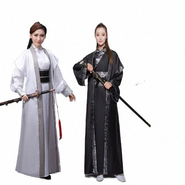 Costume de festival chinois Costumes pour femmes Héros Films Héroïne Hanfu Dr Hommes et femmes Costume de style ancien h47f #