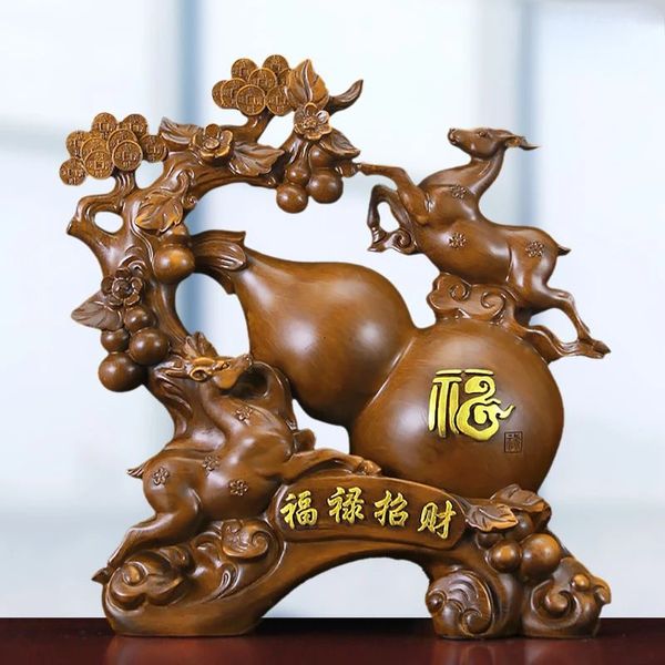 Gourde de Fortune chinoise, ornements de salon, refroidisseur de vin, décoration d'entrée pour amis, cadeau de pendaison de crémaillère, 240325