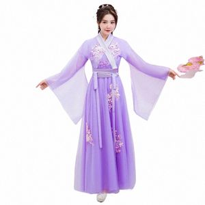 Chinois Hanfu Dr Femmes Ancienne Traditionnelle Broderie Violet Princ Cosplay Costume Vintage Fée Hanfu Dr Outfit SL4995 R2kr #