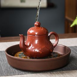 Chino de alta capacidad yixing de arcilla morada forma tetera dahongpao té juego de té xishi té para casa hervida personalizada hecha a mano