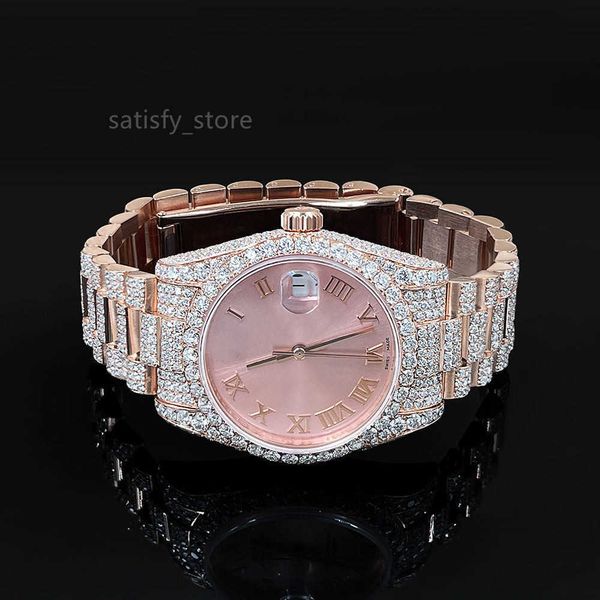 Fabricant chinois de bijoux VVS Moissanite Diamond Montre automatique mécanique