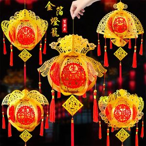 Lanternes chinoises rouge or printemps Festival lanterne année chinoise décoration fête fournitures de mariage Festival salle ornement 240323