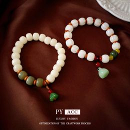 Chinese Lotus Tree Resin Cilindrische elastische armband modeontwerp Handreeks China-chic Nieuw veelzijdige handwear