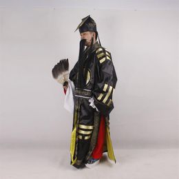 Opéras chinois Robe Chapeau Opéra de Pékin costumes Périodes des Trois Royaumes Zhu Geliang Uniforme Bagua Tai Chi Wudang Drame Taoïste Outfi295D