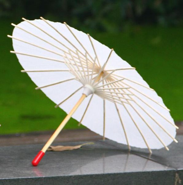 Parapluies en papier chinois blanc bricolage, accessoires de photographie, parapluies en papier pour cadeaux de fête de mariage, cadeau pour enfants