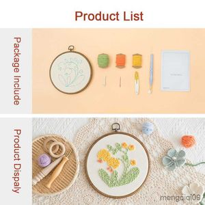 Produits chinois Punch Needle Starter Supplies Tapis Hooking Beginner Set Avec Réglable Broderie Stylo Pour Enfants Adultes DIY Artisanat Cadeau R230807